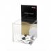 Suggestion or Business Card Box with Sign Holder 211x313x381mm Clear 4011792