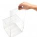 Suggestion or Business Card Box with Sign Holder 211x313x381mm Clear 4011792