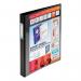 Elba Vision Ring Binder PVC Clear Front Pocket 4 D-Ring A3 Portrait 30mm Black Ref 400009729 [Pack 2] 4012876