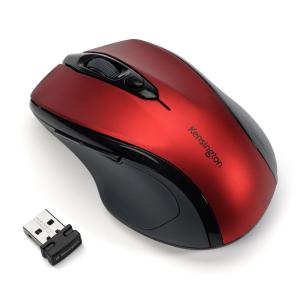 Kensington Pro Fit Mouse Mid-Size Optical Wireless Right Handed Red
