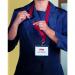 Durable Textile Name Badge Lanyards 20x440mm with Safety Closure Red Ref 813703 [Pack 10] 4019177