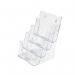 Literature Display Holder Multi Tier for Wall or Desktop 4 x A5 Pockets Clear 4019521