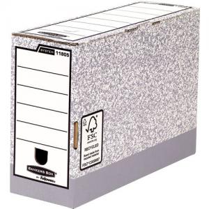 Image of Fellowes Bankers Box Transfer File 120mm GreyWhite Ref 1180501 Pack 10
