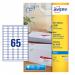 Avery Mini Address Labels Inkjet 65 per Sheet 38.1x21.2mm White Ref J8651-25 [1625 Labels] 4020537