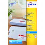 Avery Mini Address Labels Inkjet 65 per Sheet 38.1x21.2mm White Ref J8651-25 [1625 Labels] 4020537