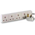 Extension Lead 5 Metres 13 Amp 4 Covered Sockets 4021403