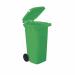 Wheelie Bin High Density Polyethylene with Rear Wheels 120 Litre Capacity 480x560x930mm Green 4022957