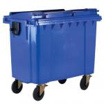 Four Wheeled Bin UV Stabilised Polyethylene 1100 Litres 67kg 1400x1200x1450mm Blue 4023416