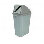 Recycling Bin for Paper and Card 60 Litre Capacity with Paper Slot 330x480x1190mm Grey  4023831