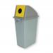Recycling Bin for Bottles 60 Litre Capacity with Circular Slot 330x480x1190mm Grey/Yellow 4023849
