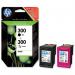 Hewlett Packard HP No.300 Inkjet Cart Page Life 200ppBlack165ppTri-Colour 4ml Ref CN637EE Pack 2 4025021