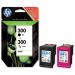 Hewlett Packard [HP] No.300 Inkjet Cart Page Life 200ppBlack/165ppTri-Colour 4ml Ref CN637EE [Pack 2] 4025021