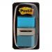 Post-it Index Flags 50 per Pack 25mm Bright Blue Ref 680-23 [Pack 12]