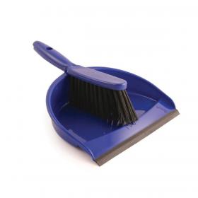 Dustpan and Brush Set Soft Bristles Blue SET 4027824