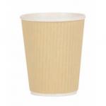 Paper Cup Ripple Wall PE Lining 12oz 350ml Corrugated Case Brown Kraft [Pack 500] 4028236