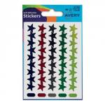 Avery Packet of Labels Star Shaped 14mm Assorted Ref 32-352 [90 Labels] 403366