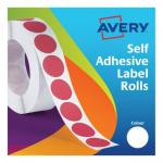 Avery Labels in Dispenser on Roll Round Diam.19mm White Ref 24-404 [1400 Labels] 403412