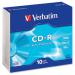 Verbatim CD-R Recordable Disk Write-once Cased 52x Speed 80 Min 700Mb Ref 43327 [Pack 10] 4037726