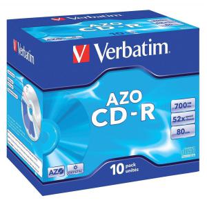 Verbatim CD-R Recordable Disk Write-once Cased 52x Speed 80 Min 700Mb