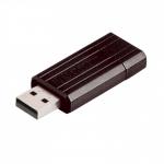 Verbatim Pinstripe USB Drive 2.0 Retractable 16GB Black Ref 49063 4037941