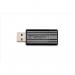 Verbatim Pinstripe USB Drive 2.0 Retractable 16GB Black Ref 49063 4037941