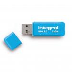 Integral Neon Flash Drive USB 3.0 Blue 32GB Ref INFD32GBNEONB 4038038