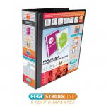 Elba Panorama Presentation Ring Binder PP 4 D-Ring 65mm Capacity A4 Black Ref 400008442 [Pack 4] 4038541