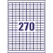 Avery Mini Multipurpose Labels Inkjet 270 per Sheet 17.8x10mm White Ref J8659REV-25 [6750 Labels] 4038692