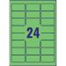 Avery Coloured Labels Removable Laser 24 per Sheet 63.5x33.9mm Green Ref L6033-20 [480 Labels] 4038721