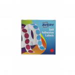 Avery Labels in Dispenser on Roll Round Diam.19mm Red Ref 24-506 [1120 Labels] 4038951