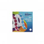 Avery Labels in Dispenser on Roll Round Diam.19mm White Ref 24-404 [1400 Labels] 4039009