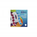Avery Labels in Dispenser on Roll Round Diam.19mm White Ref 24-404 [1400 Labels] 4039009