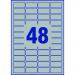 Avery Heavy Duty Labels Laser 48 per Sheet 45.7x21.2mm Silver Ref L6009-20 [960 Labels] 4039066