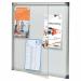 Nobo Noticeboard Extra-flat Glazed Case Lockable Magnetic Steel 6xA4 W730xD22xH680mm Ref 1900847 4042472