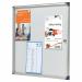 Nobo Noticeboard Extra-flat Glazed Case Lockable Magnetic Steel 6xA4 W730xD22xH680mm Ref 1900847 4042472