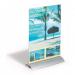 Durable Presenter Sign and Literature Holder Desktop Acrylic with Metal Base A4 Clear Ref 858919 4042884