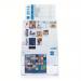 Literature Display Holder Multi Tier for Wall or Desktop 4 x A4 Pockets Clear 4043077