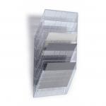 Durable Flexiboxx Literature Holder Wall Mountable 6 Pockets Landscape A4 Clear Ref 1709785400 4043175