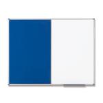 Nobo Classic Combination Board Magnetic Drywipe and Felt W1200xH900mm Blue Ref 1902258 4043303