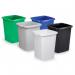 Durable Durabin Slim Bin for Recycling Waste 90 Litre Capacity 515x485x605mm Grey Ref 1800474050 4043825