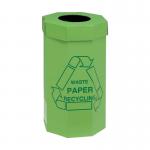 Acorn Green Bin for Recycling Waste Capacity of 60 Litres 360x677mm Green Ref 402565 [Pack 5] 4044039