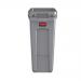 Rubbermaid Slim Jim Recycling Container Bin 60 Litre Capacity 558x279x635mm Grey Ref 1971258 4044158