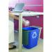 Rubbermaid Waste Basket Polyethylene Rectangular 26.6 Litres 365x260x380mm Blue Ref FG295673BLUE 4044250