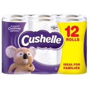 Image of Cushelle Toilet Rolls 2-Ply 180 Sheets 120x104.5mm 21.6m White Ref