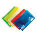 Concord Stud Wallet File Translucent Polypropylene Foolscap Assorted Ref 7095-PFL [Pack 5] 404698
