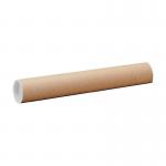 Postal Tube Cardboard with Plastic End Caps L720xDia.102mm PT 720102MM [Pack 12] 4047786