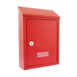 Post or Suggestion Box Wall Mountable with Fixings 223x86x320mm Red 4048748