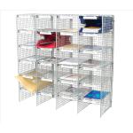 Mailsorter Unit Plastic Coated Wire 24 Compartment Adjustable shelves Grey Ref MSU24G 4049122