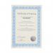 Certificate Papers with Foil Seals 90gsm A4 Blue Reflex [30 Sheets] 4049534