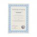 Certificate Papers with Foil Seals 90gsm A4 Blue Reflex [30 Sheets] 4049534